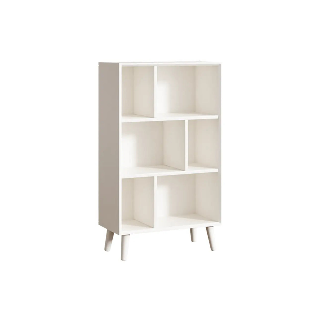 Stylish Vertical Black Rubberwood Display Bookcase Image - 21