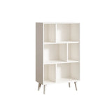 Stylish Vertical Black Rubberwood Display Bookcase Image - 21