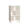 Stylish Vertical Black Rubberwood Display Bookcase Image - 21
