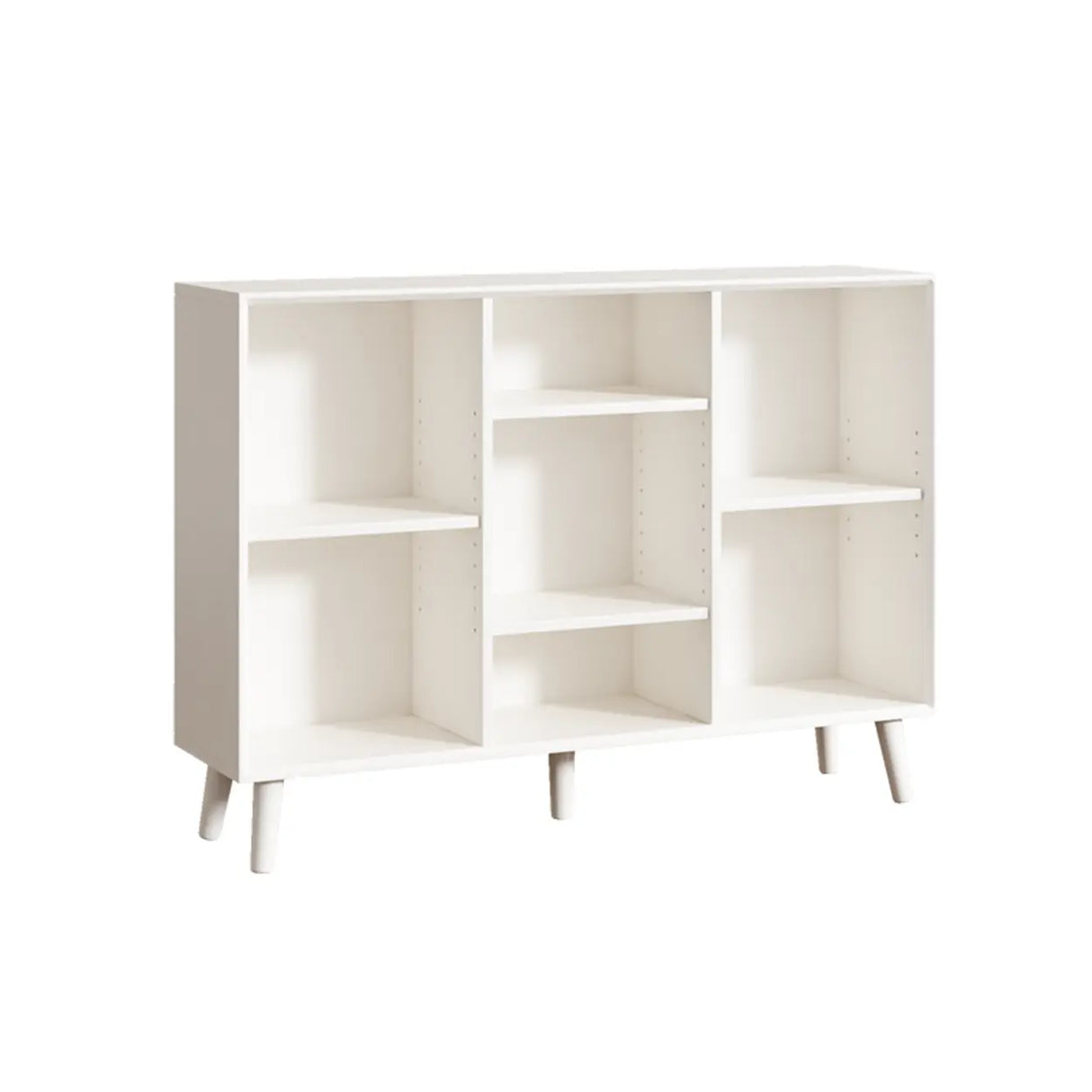 Stylish Vertical Black Rubberwood Display Bookcase Image - 22