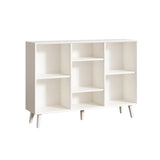 Stylish Vertical Black Rubberwood Display Bookcase Image - 22