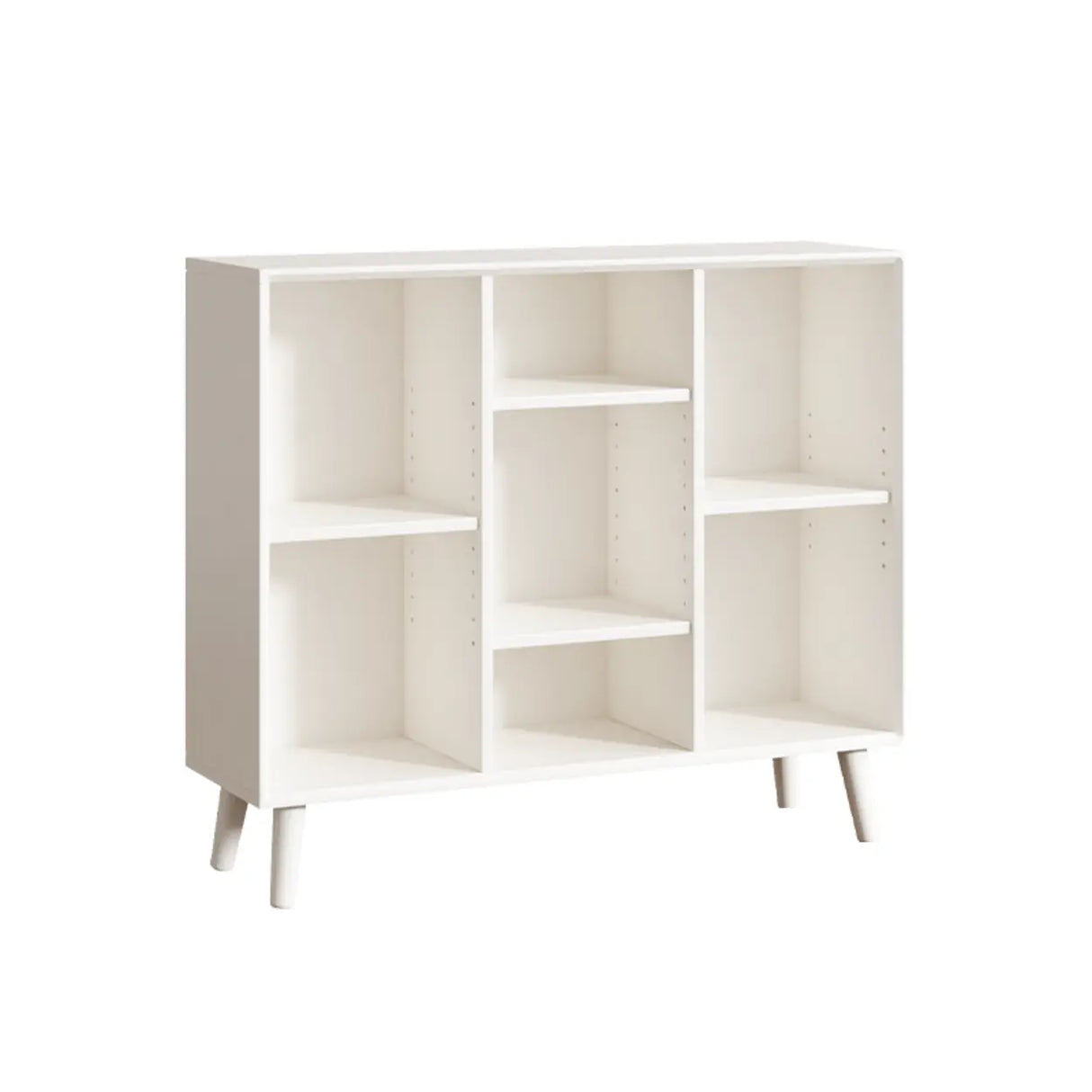 Stylish Vertical Black Rubberwood Display Bookcase Image - 23