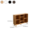 Stylish Vertical Black Rubberwood Display Bookcase Image - 25