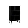 Stylish Vertical Black Rubberwood Display Bookcase Image - 5