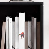 Stylish Vertical Black Rubberwood Display Bookcase Image - 9