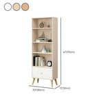 Stylish Vertical Engineered Wooden Display Bookcase Image - 25