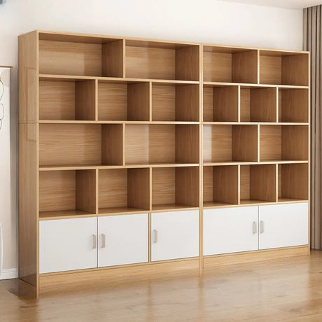Stylish Vertical Rectangular Wood Bookcases Medium Image - 1