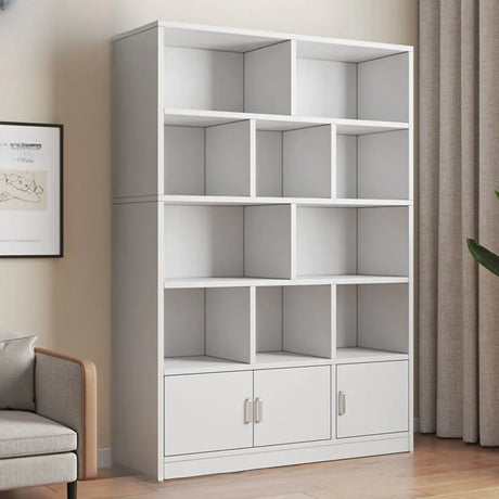 Stylish Vertical Rectangular Wood Bookcases Medium Image - 2