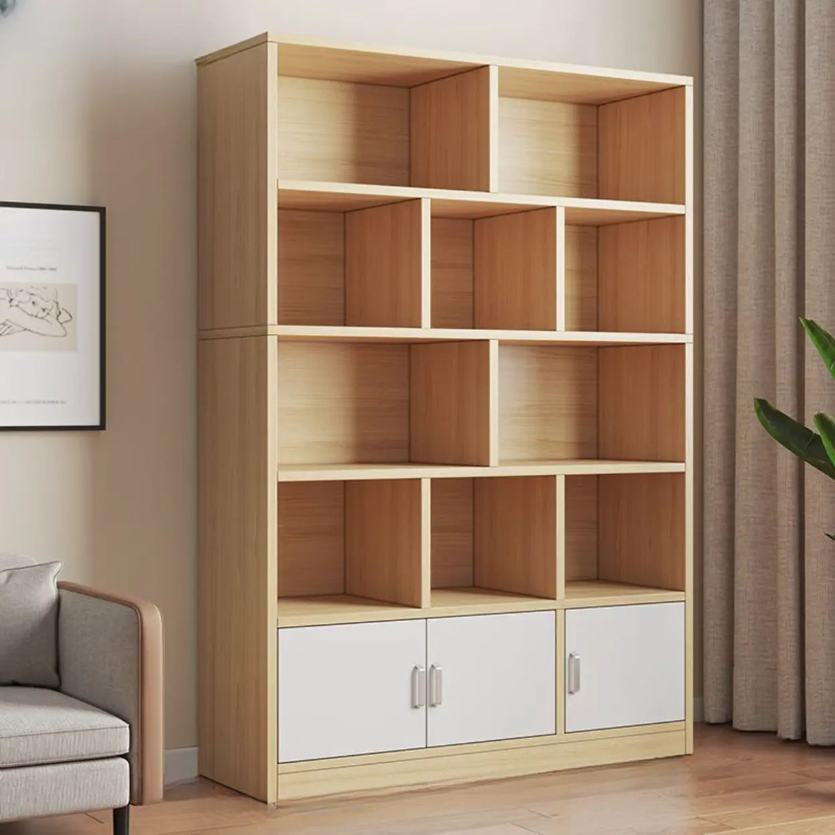 Stylish Vertical Rectangular Wood Bookcases Medium Image - 20