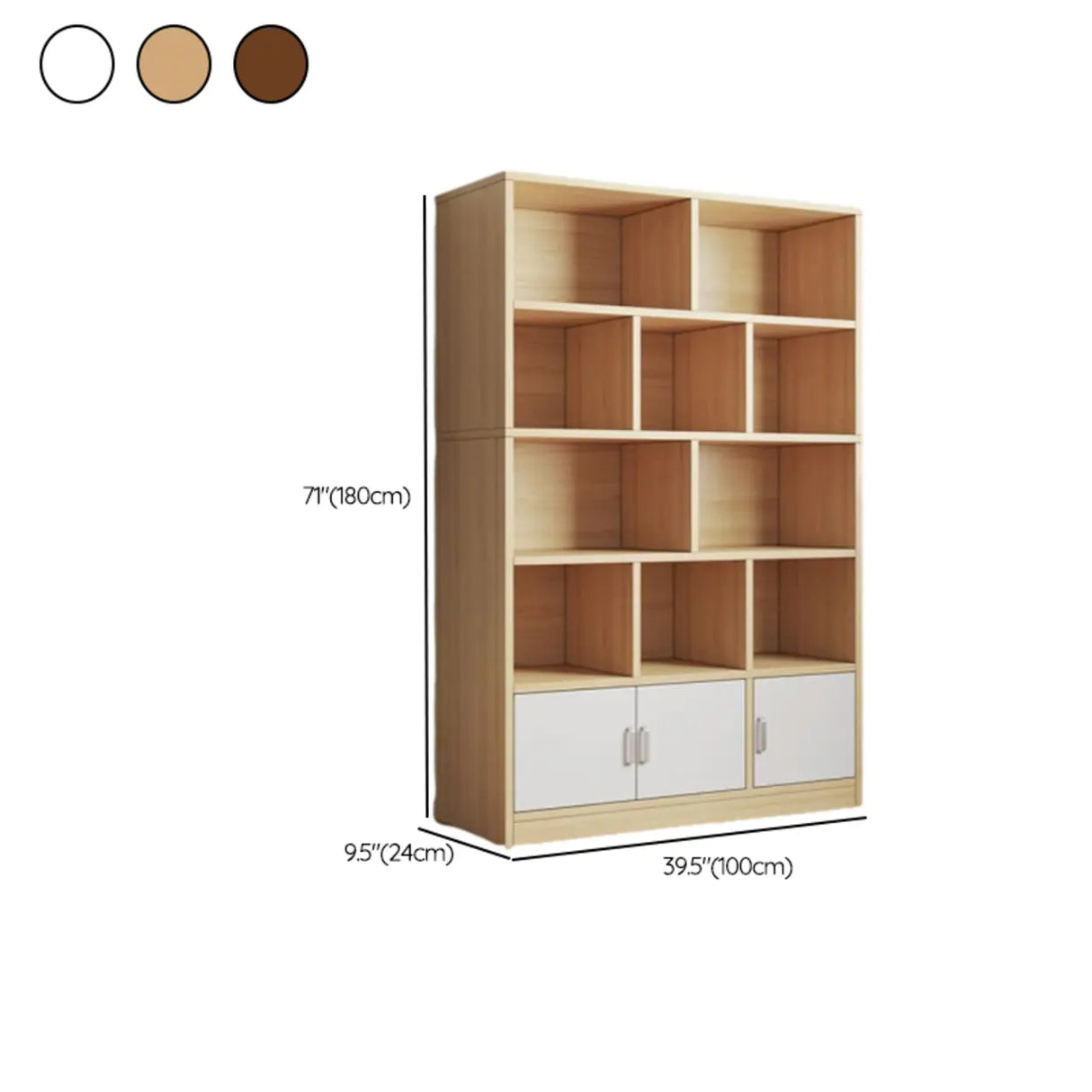 Stylish Vertical Rectangular Wood Bookcases Medium Image - 23
