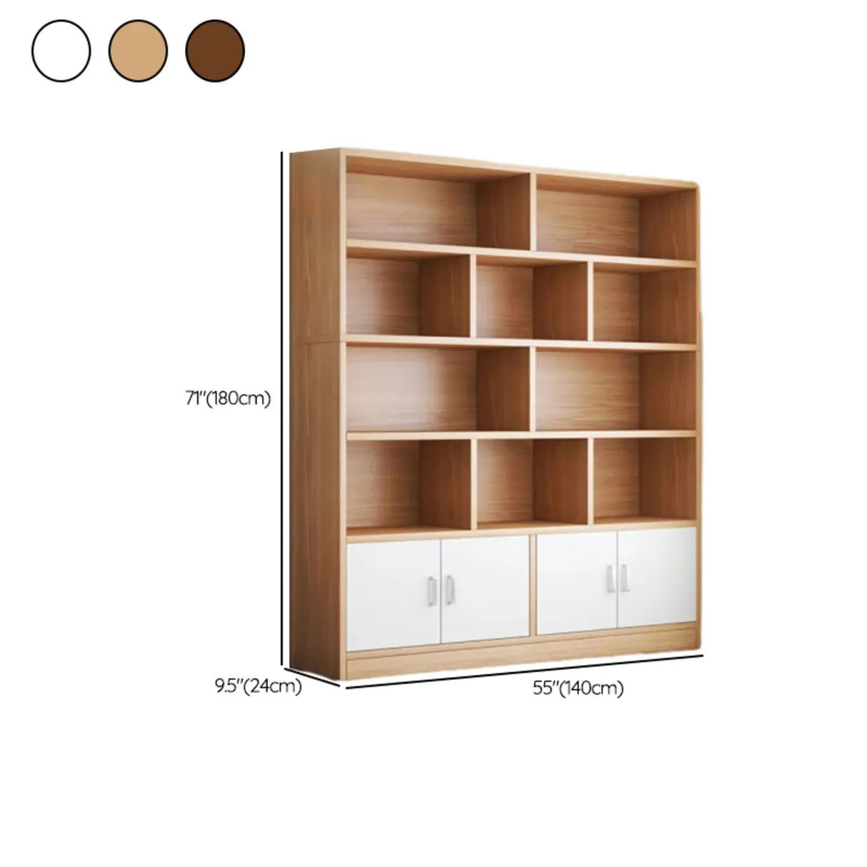 Stylish Vertical Rectangular Wood Bookcases Medium Image - 25