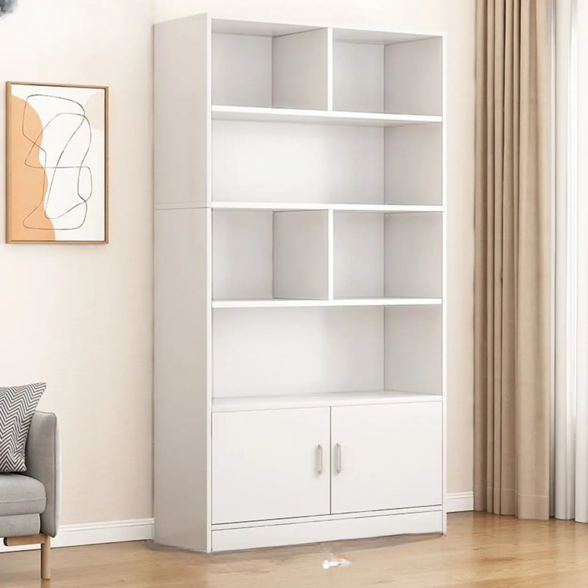 Stylish Vertical Rectangular Wood Bookcases Medium Image - 6