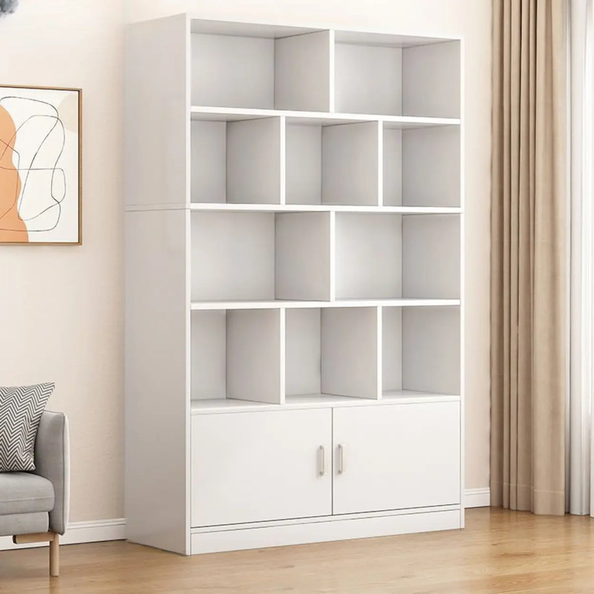 Stylish Vertical Rectangular Wood Bookcases Medium Image - 7