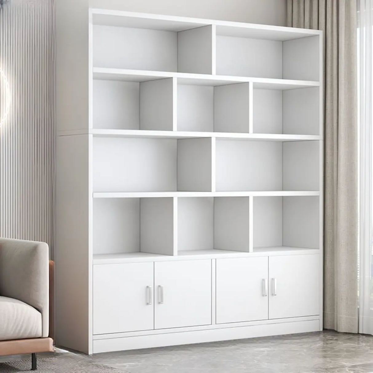 Stylish Vertical Rectangular Wood Bookcases Medium Image - 9