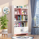 Stylish Vertical Rectangular Wooden Standard Bookcase Image - 15