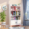 Stylish Vertical Rectangular Wooden Standard Bookcase Image - 15
