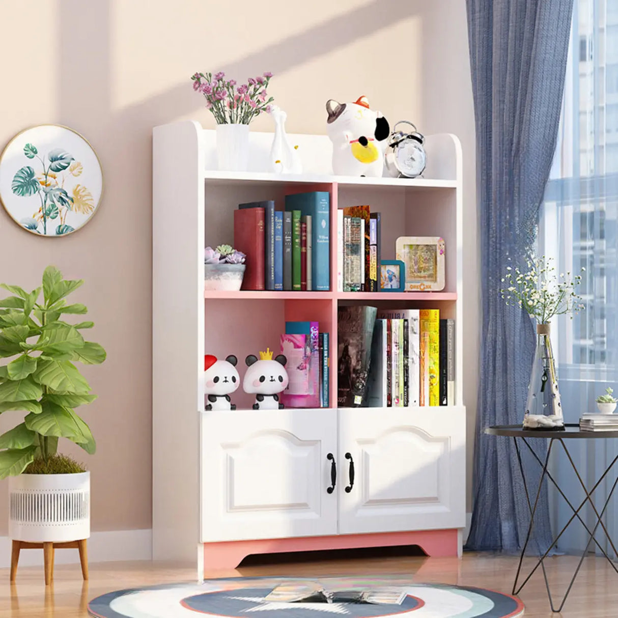 Stylish Vertical Rectangular Wooden Standard Bookcase Image - 17