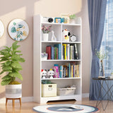 Stylish Vertical Rectangular Wooden Standard Bookcase Image - 20