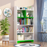 Stylish Vertical Rectangular Wooden Standard Bookcase Image - 28