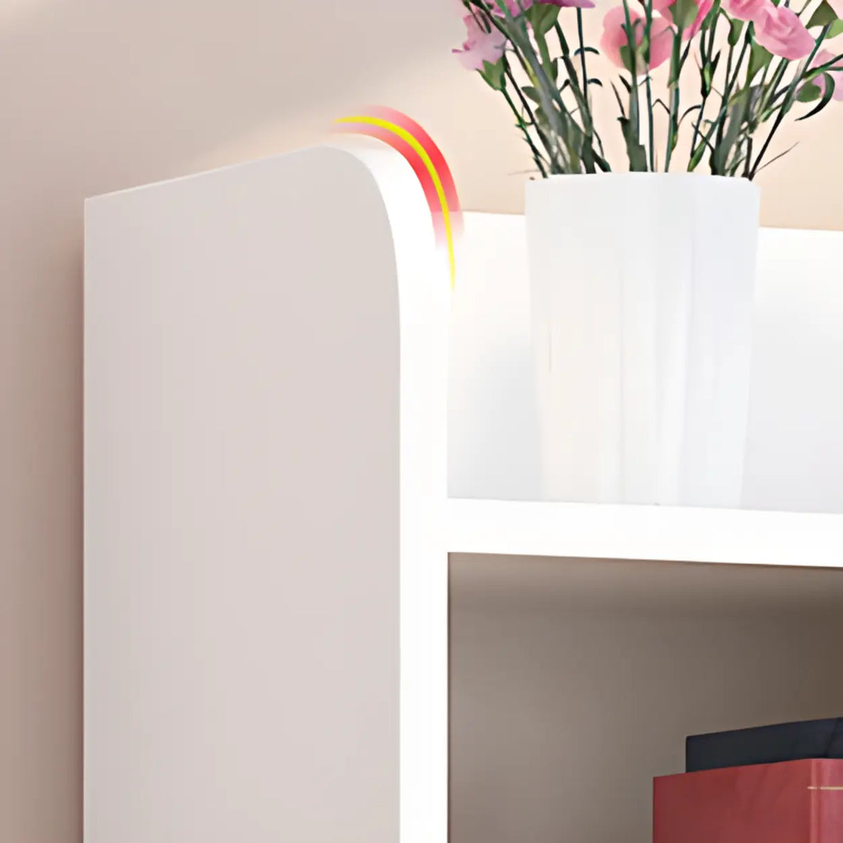 Stylish Vertical Rectangular Wooden Standard Bookcase Image - 3