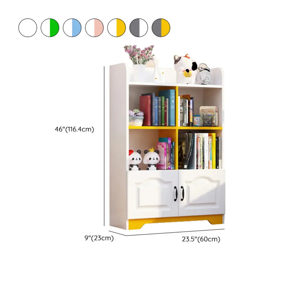 Stylish Vertical Rectangular Wooden Standard Bookcase Image - 37