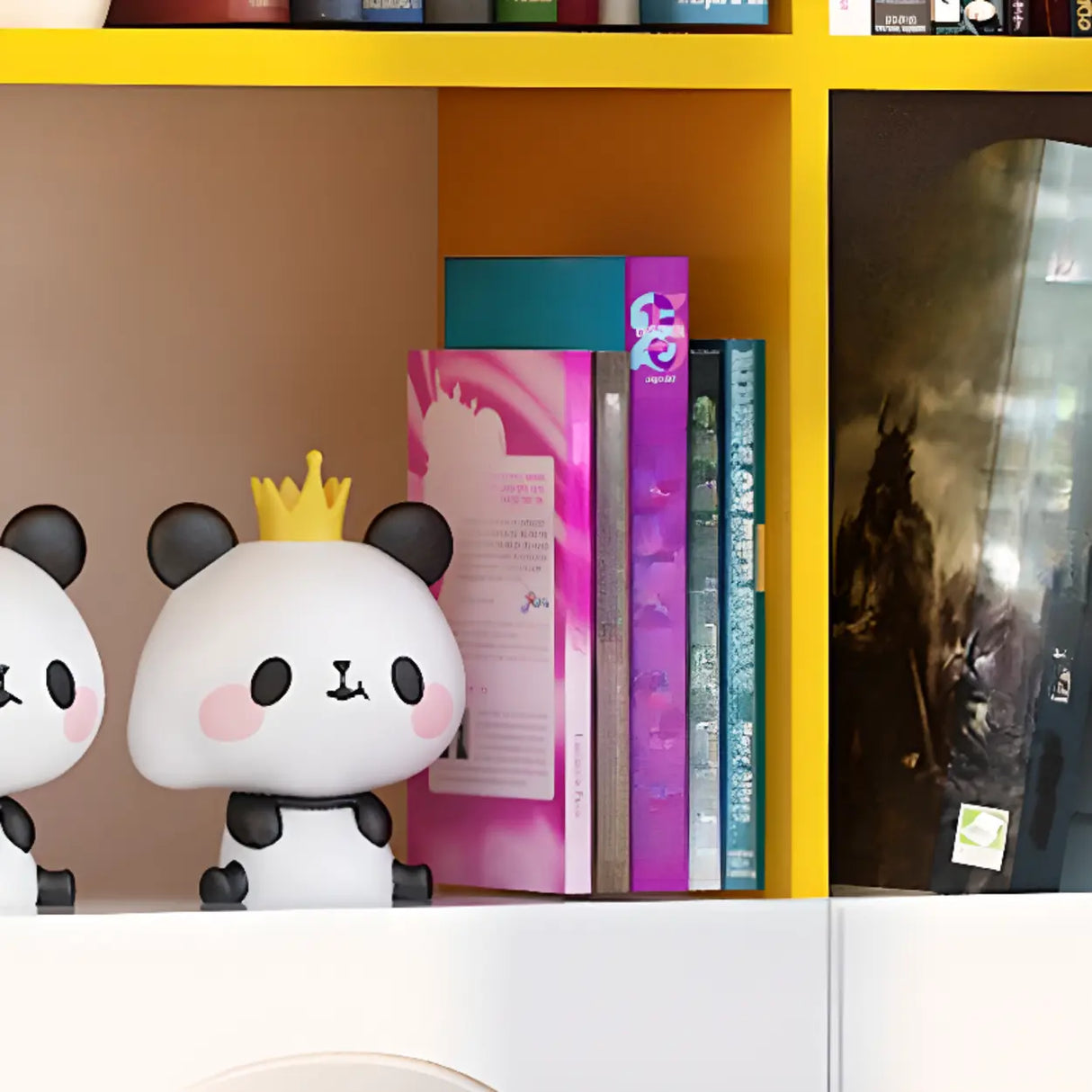 Stylish Vertical Rectangular Wooden Standard Bookcase Image - 9