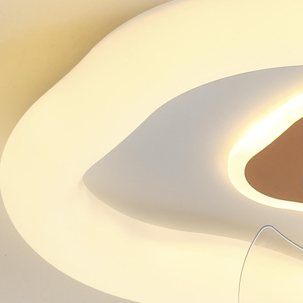 Stylish White Cloud Dimmable Ceiling Fan with Light Image - 12