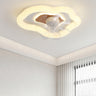 Stylish White Cloud Dimmable Ceiling Fan with Light Image - 3
