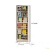 Stylish White Finish Vertical Steel Open Bookshelf Image - 30