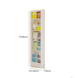 Stylish White Finish Vertical Steel Open Bookshelf Image - 32