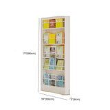 Stylish White Finish Vertical Steel Open Bookshelf Image - 39