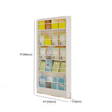 Stylish White Finish Vertical Steel Open Bookshelf Image - 40