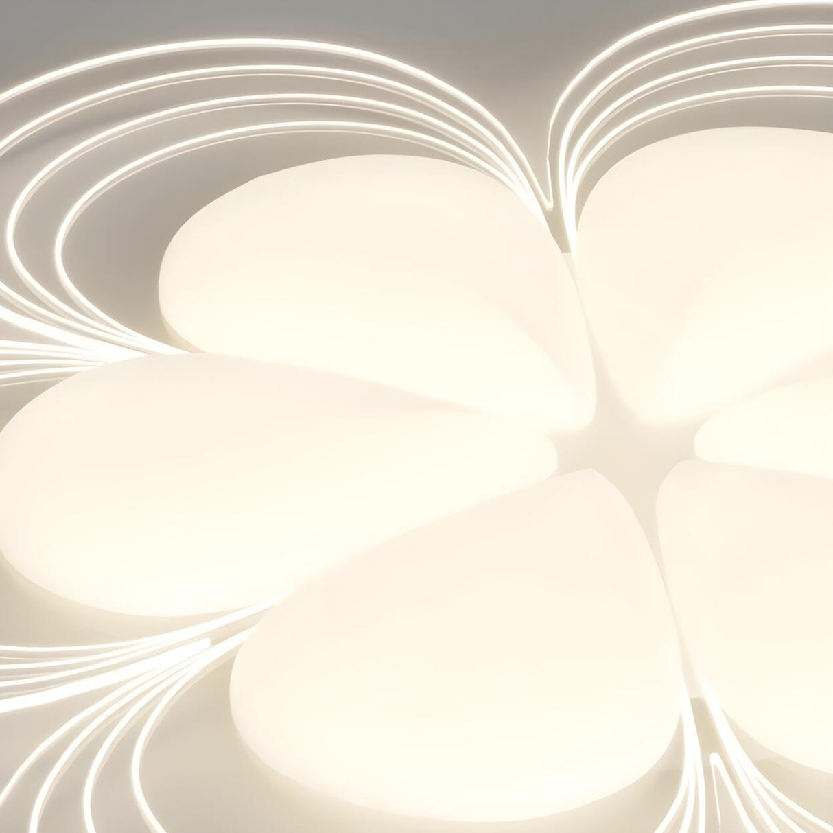 Stylish White Flower Dimmable Flush Mount Ceiling Light Image - 7