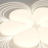Stylish White Flower Dimmable Flush Mount Ceiling Light Image - 7