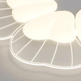 Stylish White Flower Dimmable Flush Mount Ceiling Light Image - 8
