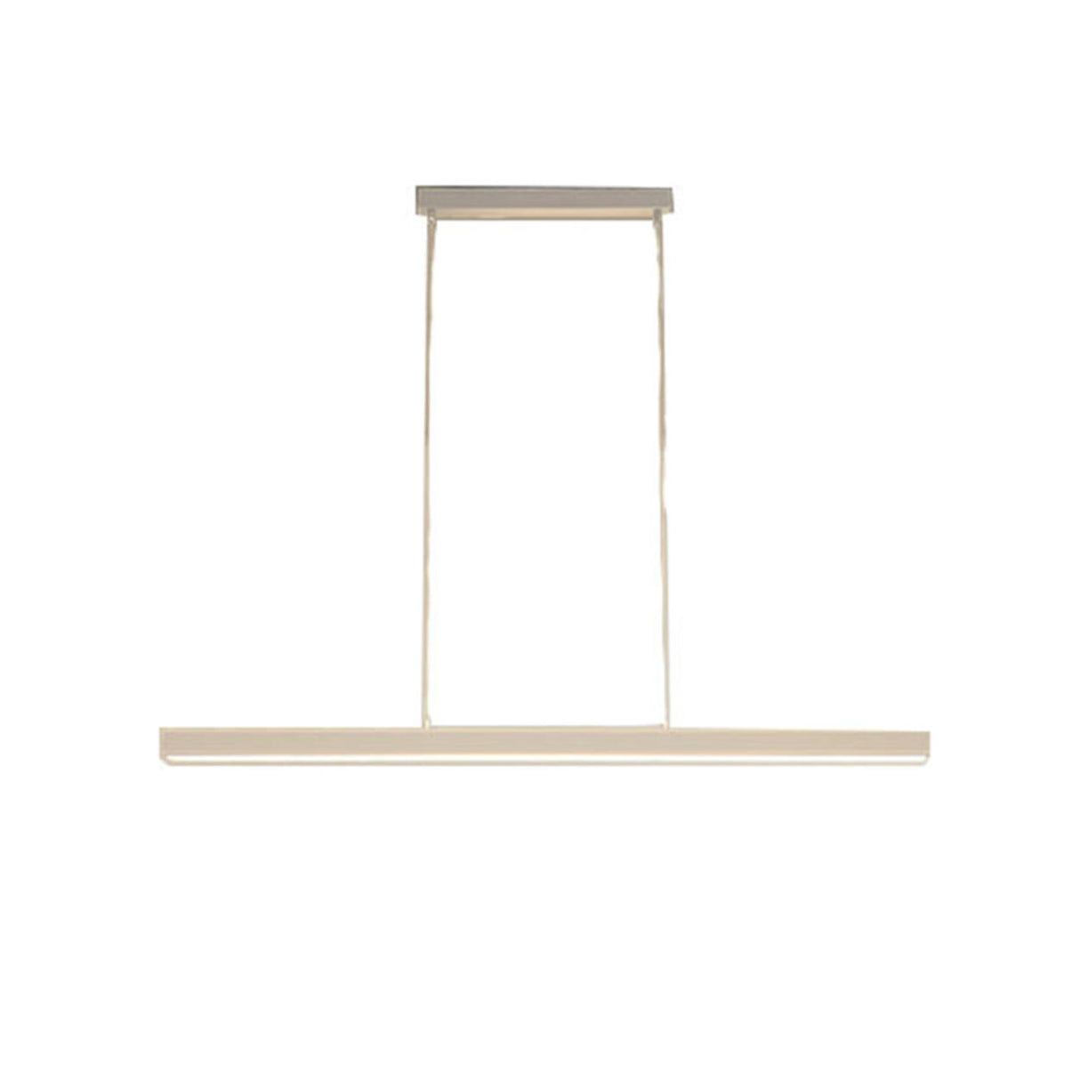 Stylish White Linear LED Pendant Light Kitchen Island Image - 10