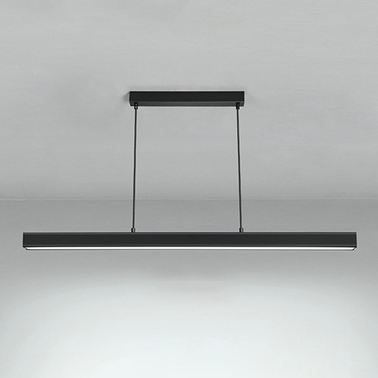 Stylish White Linear LED Pendant Light Kitchen Island Image - 13