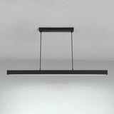 Stylish White Linear LED Pendant Light Kitchen Island Image - 13