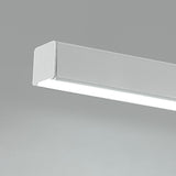 Stylish White Linear LED Pendant Light Kitchen Island Image - 14