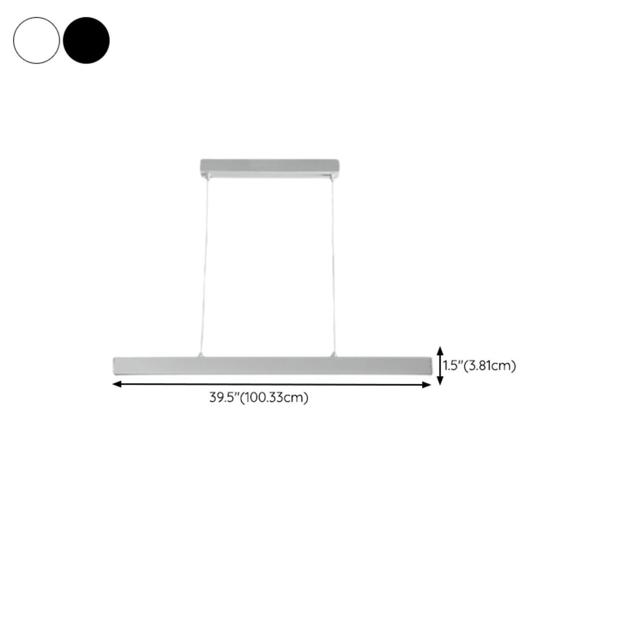 Stylish White Linear LED Pendant Light Kitchen Island Image - 17