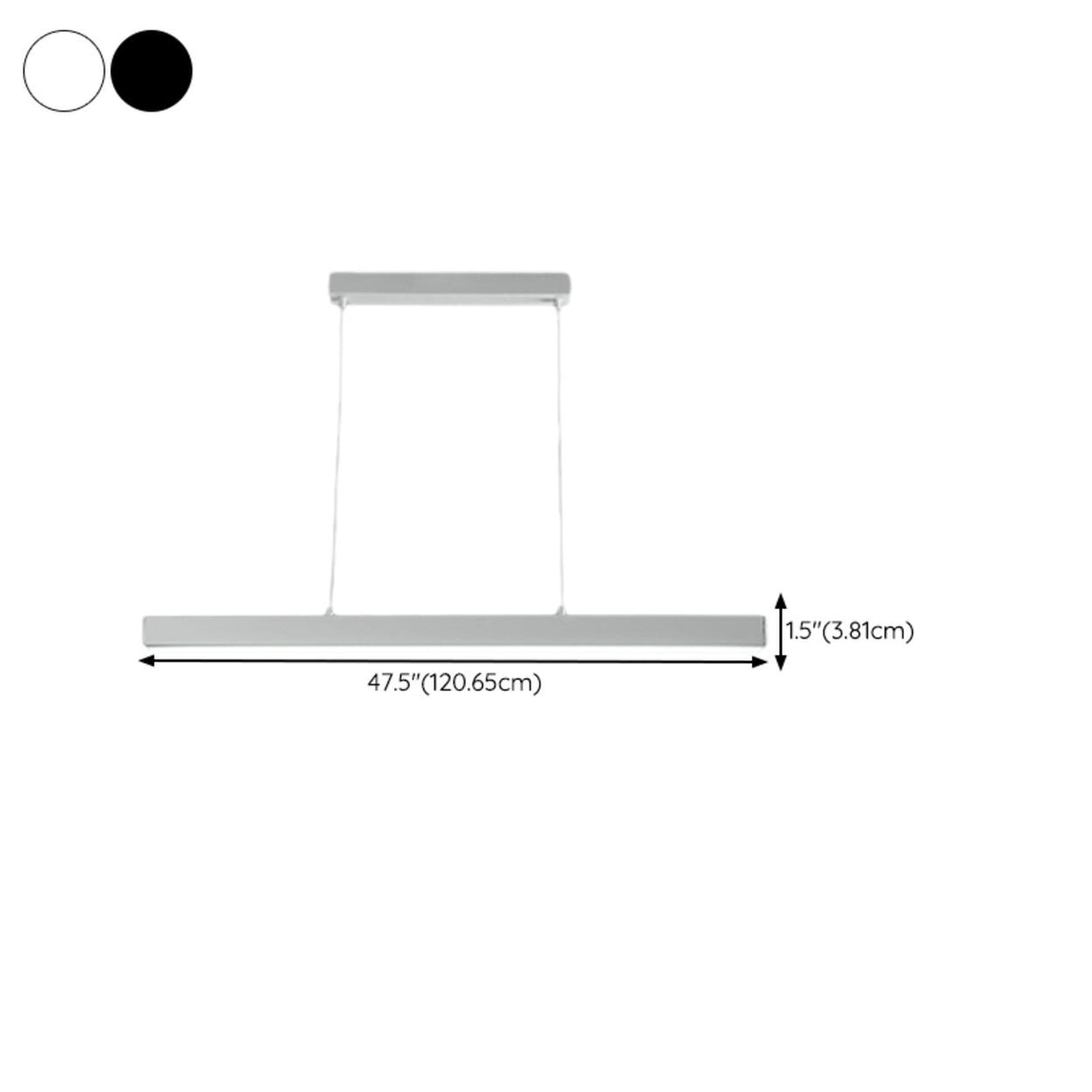 Stylish White Linear LED Pendant Light Kitchen Island Image - 18