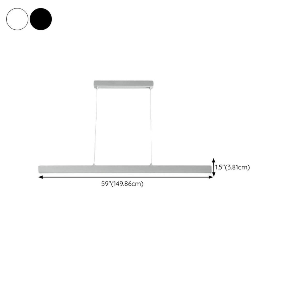 Stylish White Linear LED Pendant Light Kitchen Island Image - 19