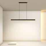 Stylish White Linear LED Pendant Light Kitchen Island Image - 4