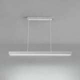 Stylish White Linear LED Pendant Light Kitchen Island Image - 5