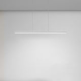 Stylish White Linear LED Pendant Light Kitchen Island Image - 6