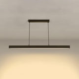 Stylish White Linear LED Pendant Light Kitchen Island Image - 9
