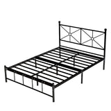 Stylish White Queen Easy Assembly Metal Open-Frame Bed Image - 3