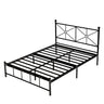 Stylish White Queen Easy Assembly Metal Open-Frame Bed Image - 3