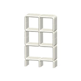 Stylish White Square Open Storage Curio Display Cabinet Image - 19