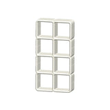 Stylish White Square Open Storage Curio Display Cabinet Image - 20
